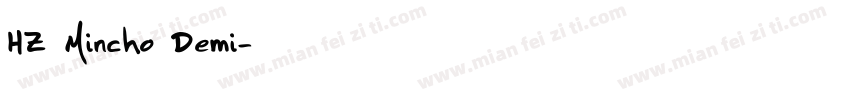 HZ Mincho Demi字体转换